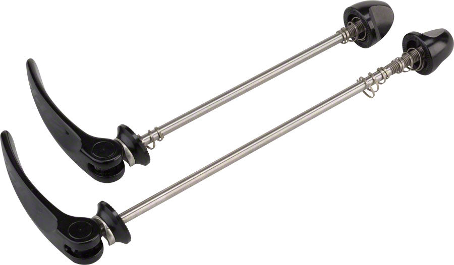 Zipp Tangente Quick Release Skewer Set: 100mm/130mm, Titanium, Black With Black Logo