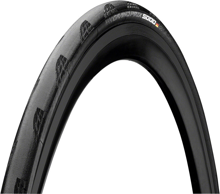 Continental Grand Prix 5000 Tire 700 x 25 Black Folding Bead and Black Chili Rubber