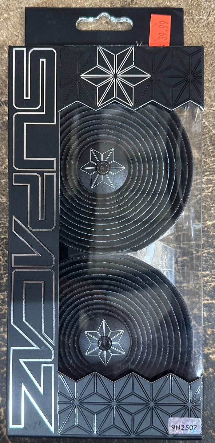 Supacaz Bling Bar Tape: Oil Slick with Ano Black Plugs