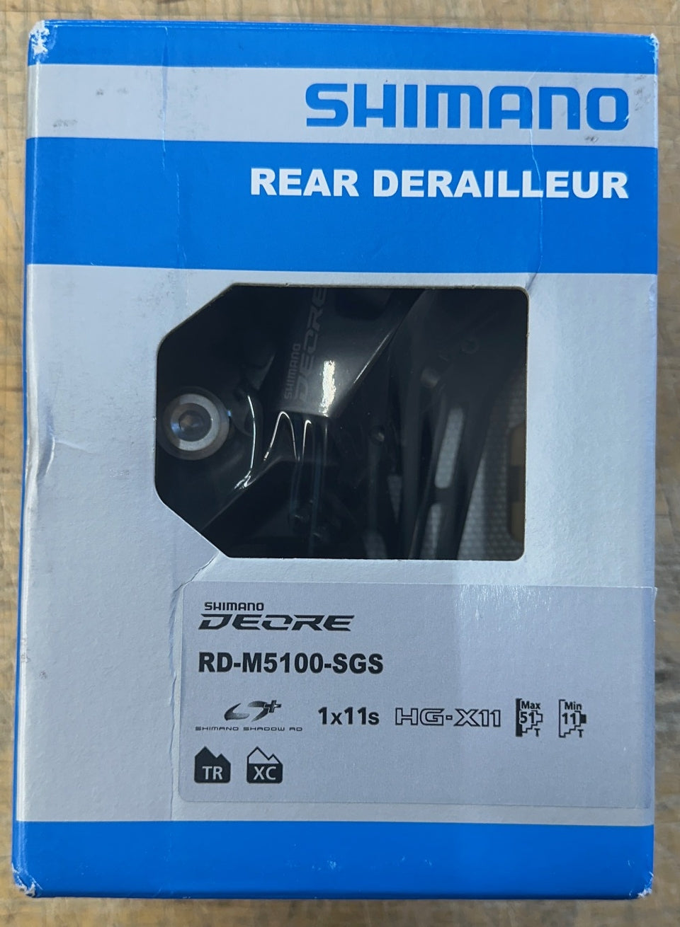 Shimano Deore RD-M5100-SGS Rear Derailleur - 11-Speed, Long Cage, Black