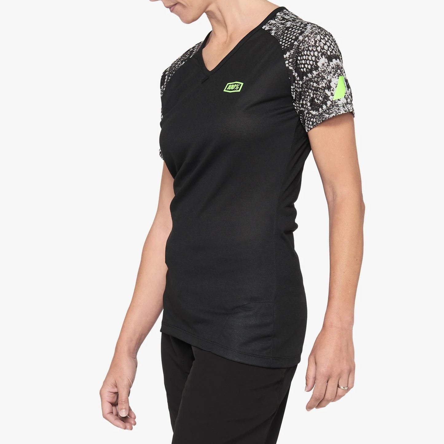 100% Women's Airmatic All Mountain Jersey, Black Python, X-Large (XL)