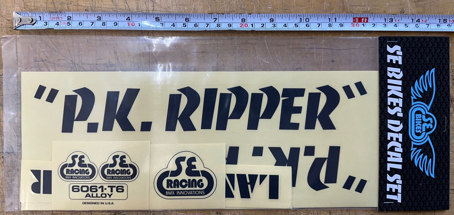 SE Bikes PK Ripper Decal Set Black
