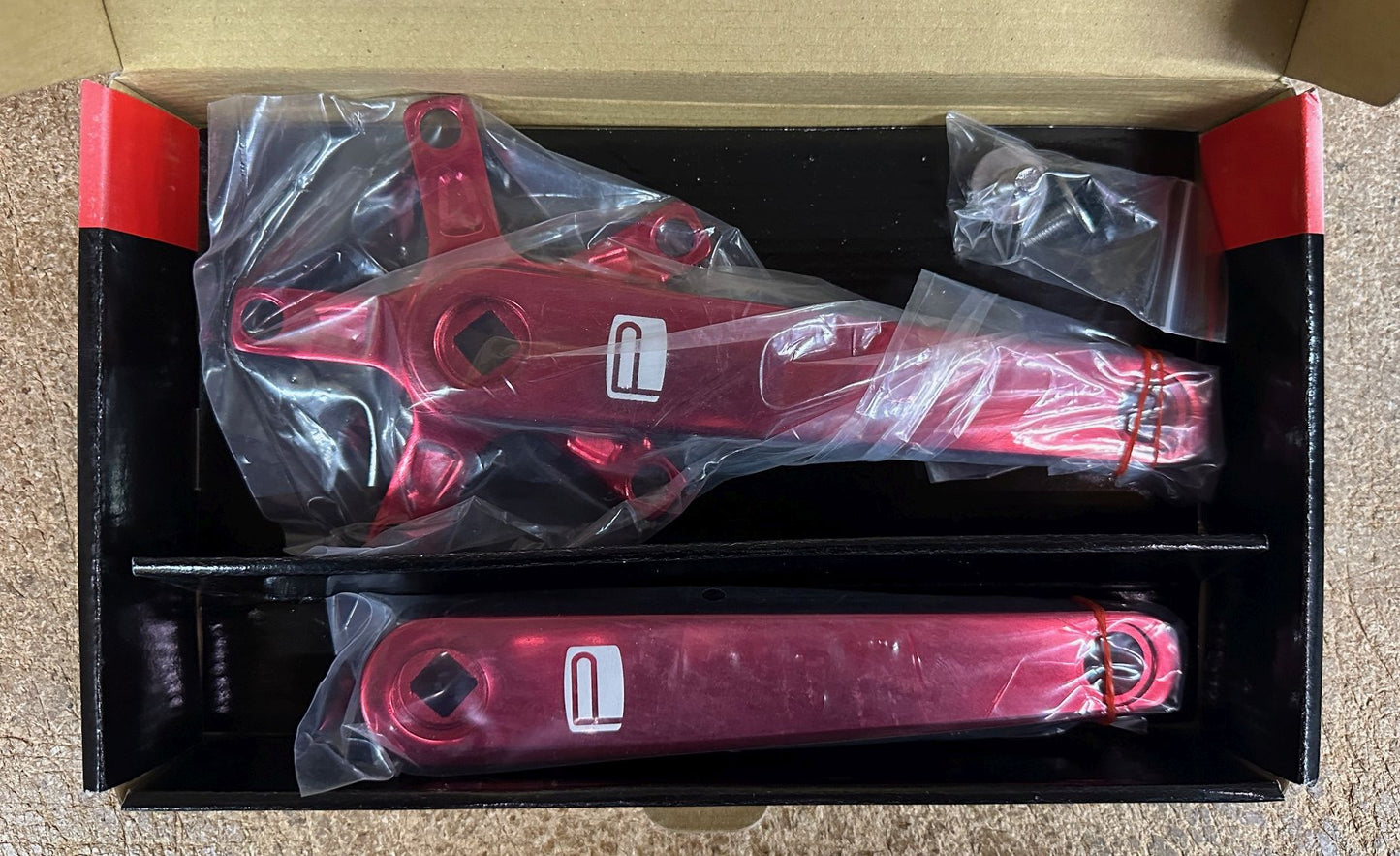Promax SQ-1 Square Taper JIS Cold Forged Crank Arms 165mm Red