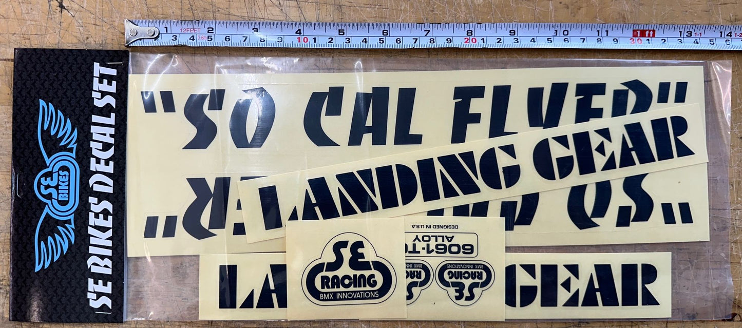 SE Bikes So Cal Flyer Decal Set Black