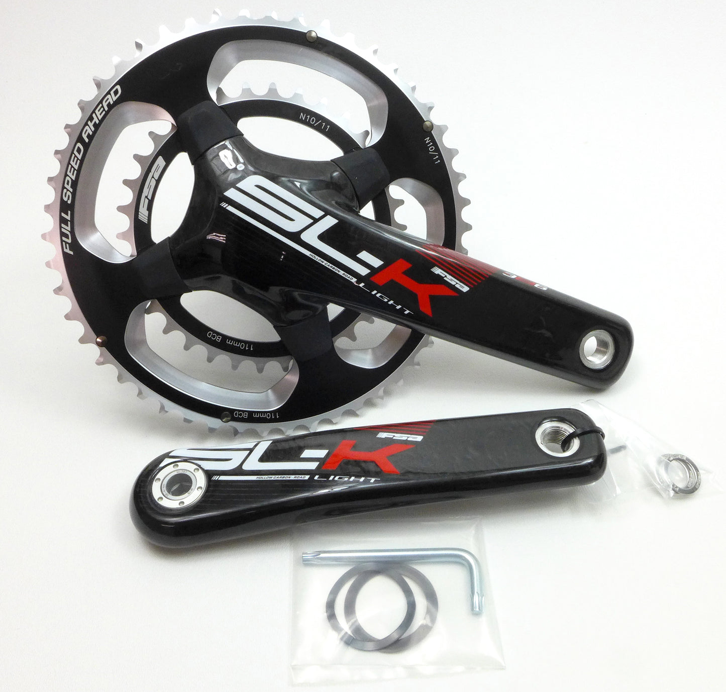 FSA SL-K Light EVO386 Crankset 36/52t-172.5 w/o BB {REDLogo}