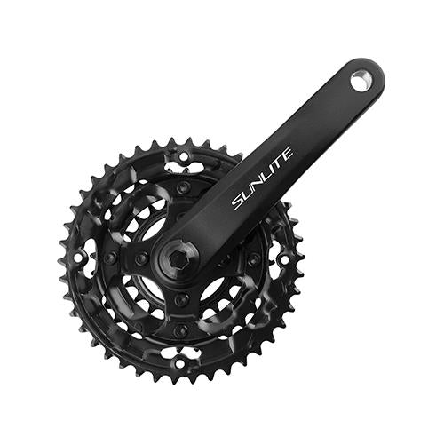 SunLite Alloy Triple Crankset 175x42/32/22 SQ 7/8s Black