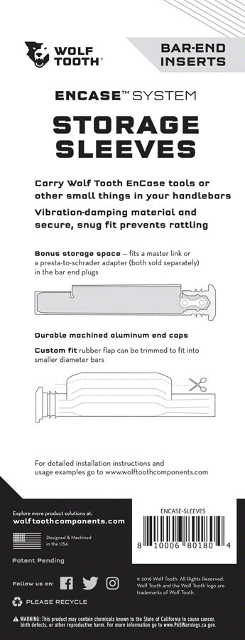 Wolf Tooth ENCASE System Storage Sleeves