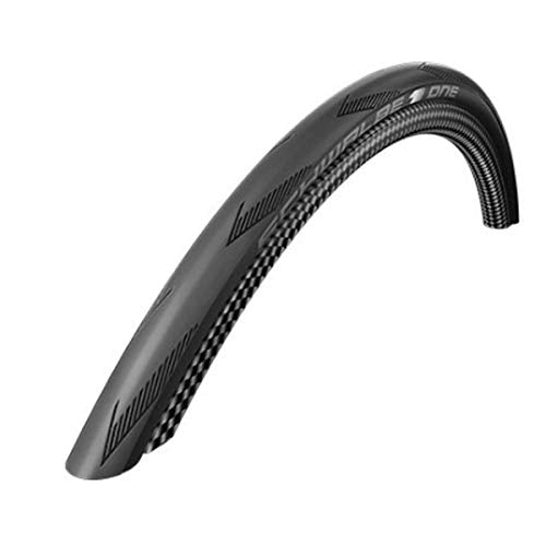 Schwalbe One Tire HS 462A, Evolution Line, Folding Bead, 25-622/700x25C, V-Guard, OneStar Compound, Black, White Stripes