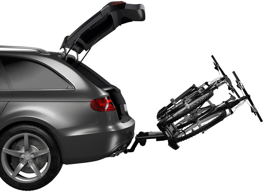 Thule 903202 EasyFold XT 2" Hitch Rack: 2-Bike, Black and Silver