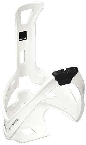 Elite, Cannibal XC, Bottle Cage, Fiberglass, Gloss white w/black