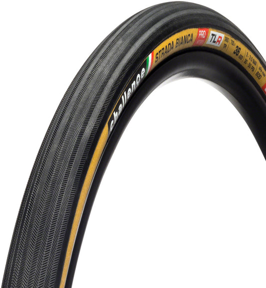 Challenge Strada Bianca Pro Tire - 700x36, Tubeless, Folding, Black/Tan