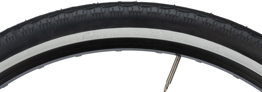Kenda K130 Cruiser Tire 26x2.125 Steel Bead Black/White