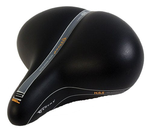 Serfas Saddle E-Gel Cruiser Saddle W/Elastomers - Vinyl