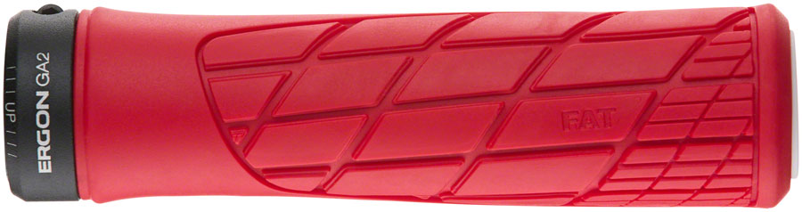 Ergon GA2 Fat Grips - Risky Red, Lock-On