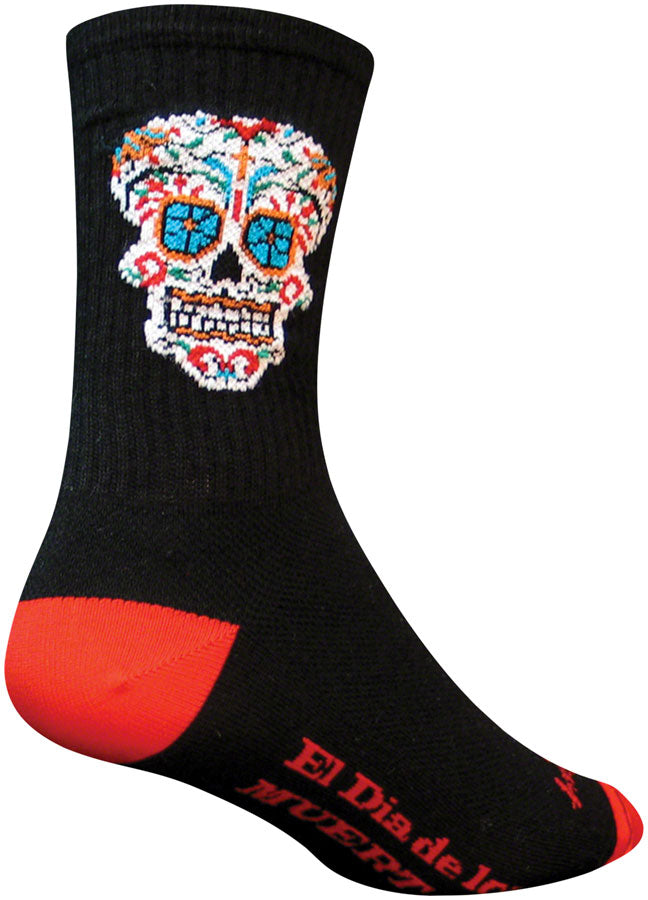 SockGuy Crew El Dia Socks - 6 inch, Black, Small/Medium