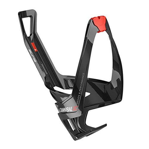 Elite, Cannibal XC, Bottle Cage, Fiberglass, Gloss black w/red