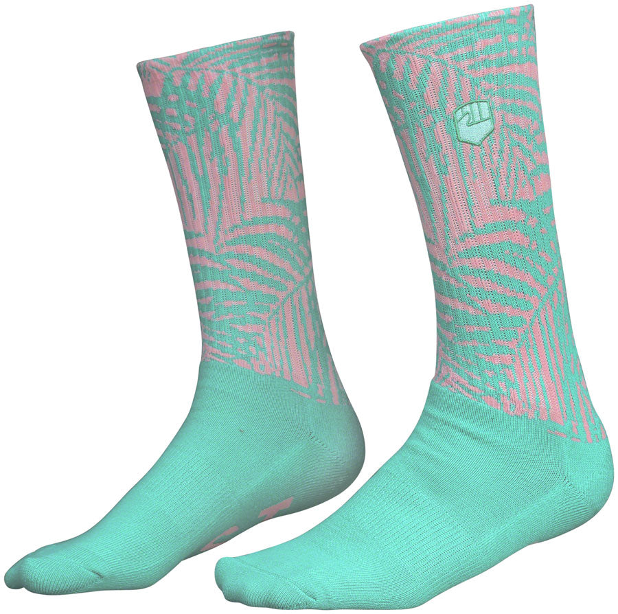 Fist Handwear The Palm Crew Sock - Green/Pink, Medium