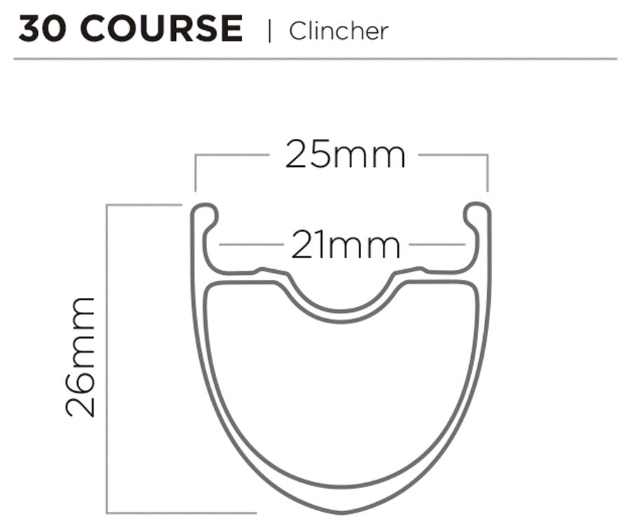 Zipp 30 Course Clincher Disc Brake Front Wheel, 700c, 24 Spokes