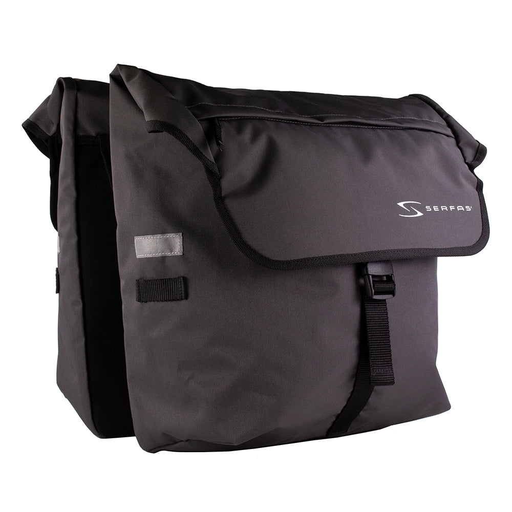 Serfas PANNIER DOUBLE BAG Black/Dark Grey