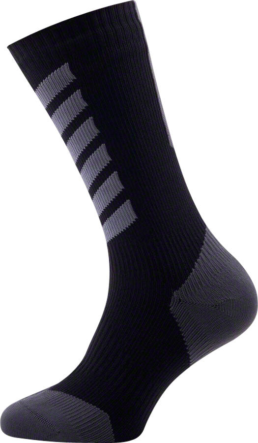Seal Skinz Mid Mid Hydrostop Waterproof Sock: Black, LG