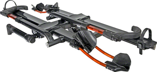 Kuat NV 2.0 2-Bike Tray Hitch Rack: Metallic Gray and Orange, 2" Receiver