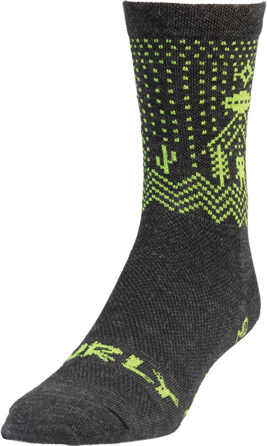 Surly Beam Me Up Socks - Black, Loaden Heather, Medium
