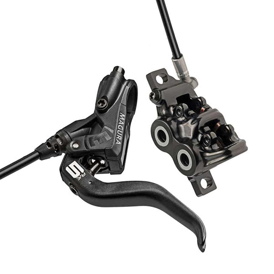 Magura MT5 4-Piston Disc Brake and Lever Front or Rear with 2000mm Hose Black/Silver