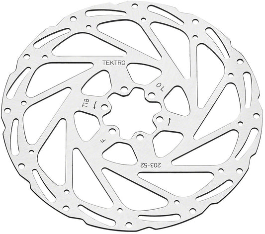 Tektro TR203-52 Disc Rotor - 203mm, 6-Bolt, 1.8mm Thickness, For 2-Piston Calipers