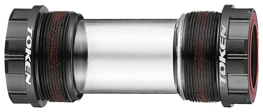 Token TK888 Threaded Bottom Bracket - English, Shimano HollowTech II / SRAM GXP, Black