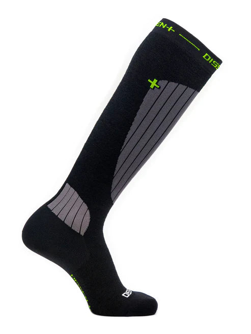 Dissent Ski GFX DL-Wool Compression Socks, Black, M