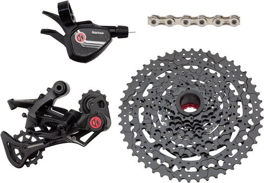 BOX Two Prime 9 X-Wide Single Shift eBike Groupset - Includes X-Wide Rear Derailleur, 11-50t Cassette, Single Shift Shifter, Prime 9 Chain