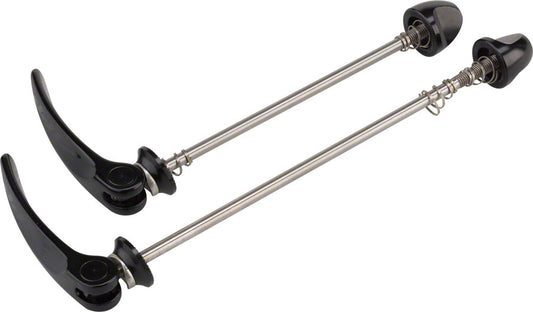 Zipp Tangente Quick Release Skewer Set: 100mm/130mm, Titanium, Black With Black Logo