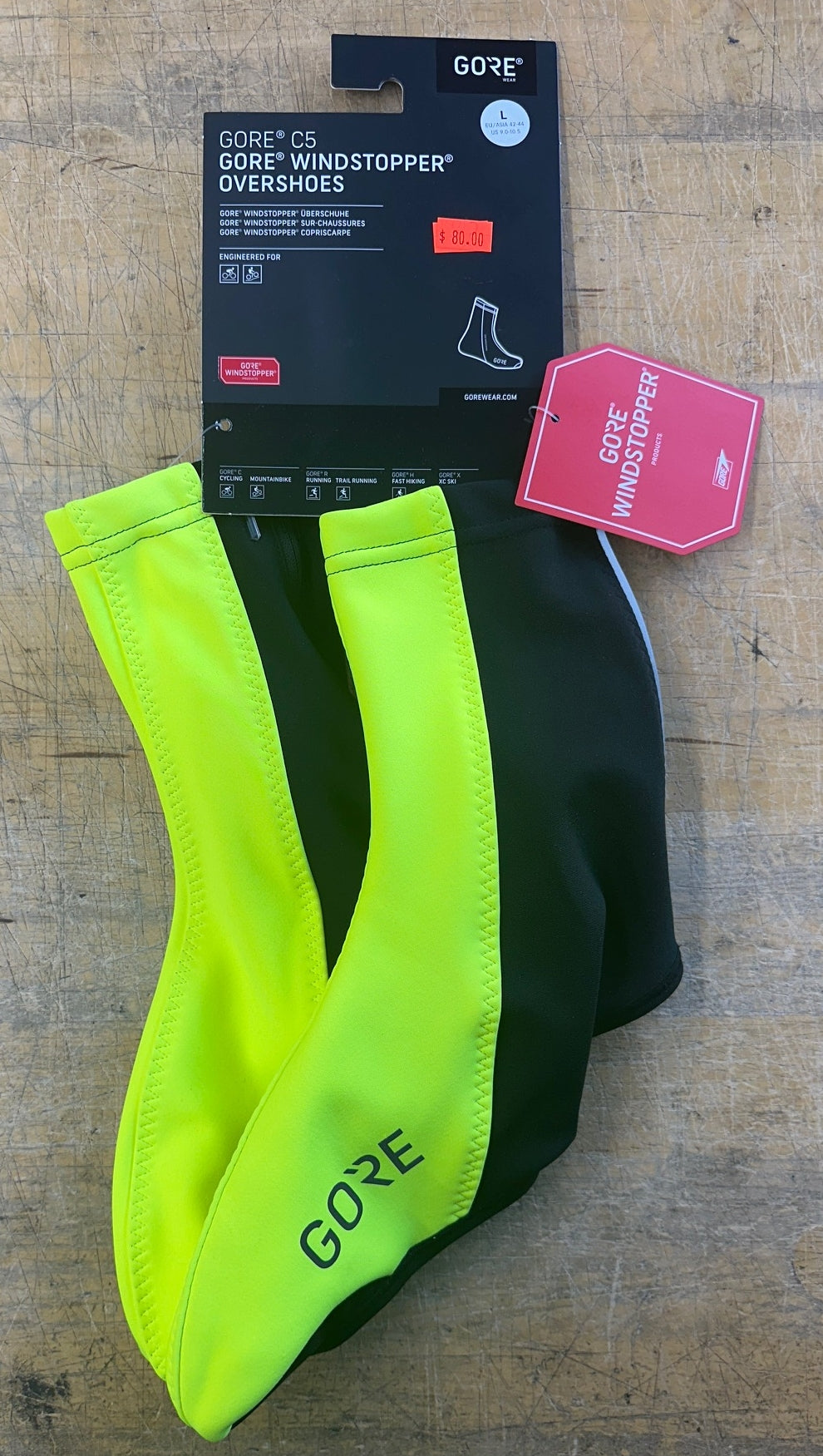 GoreWear C3 Partial GWS Overshoes neon yellow/black 9-10.5 Unisex