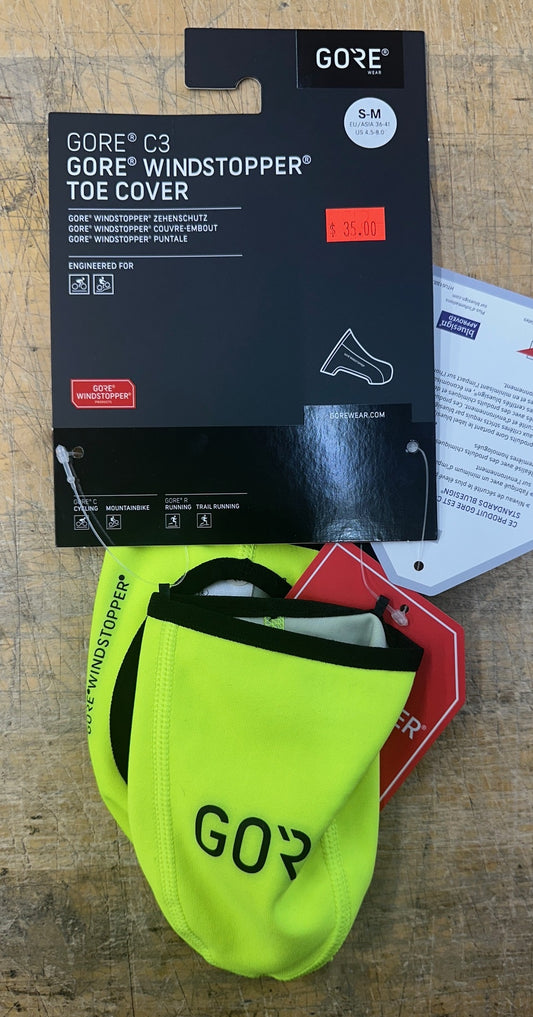 GORE C3 WINDSTOPPER Toe Covers S-M 4.5-8 Neon Yellow