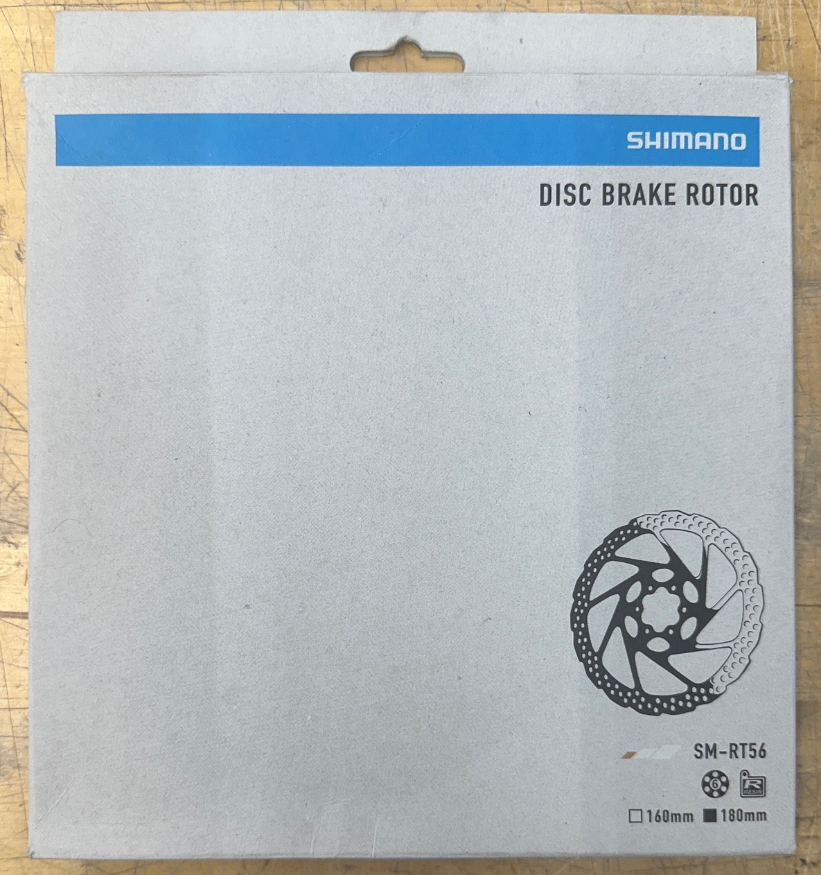 Shimano Deore SM-RT56-MP Disc Brake Rotor - 180mm, 6-Bolt, For Resin Pads Only, Silver