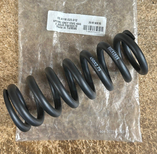 RockShox Vivid / Kage Coil Spring, 450lb, 8.5"/ 8.75" x 2.75", Gray