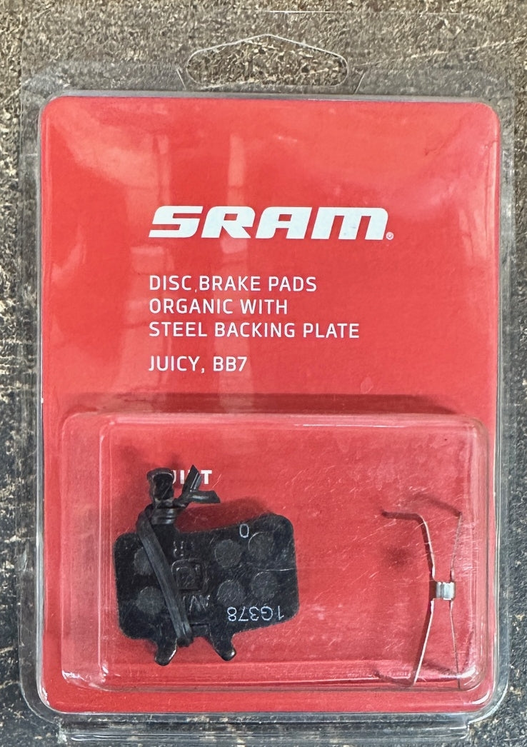 Avid Disc Brake Pads - Organic Compound, Steel Backed, Quiet, For Juicy and BB7