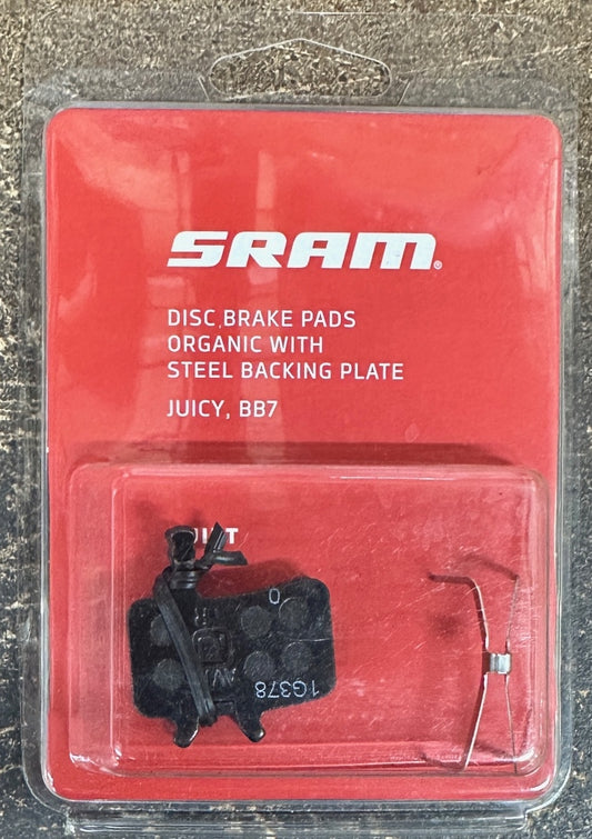 Avid Disc Brake Pads - Organic Compound, Steel Backed, Quiet, For Juicy and BB7