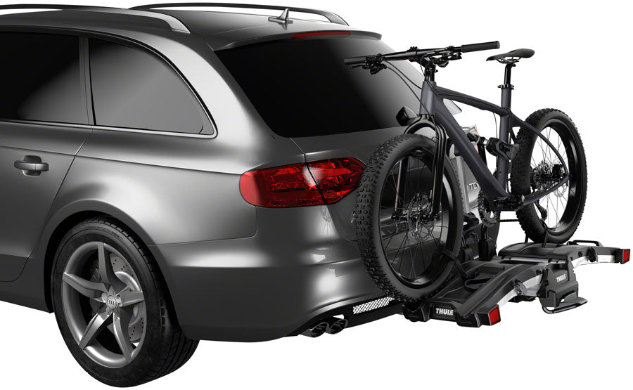 Thule 903202 EasyFold XT 2" Hitch Rack: 2-Bike, Black and Silver