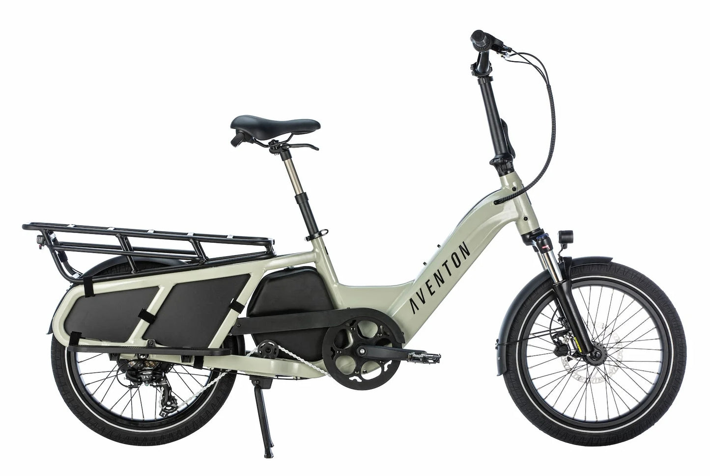 Aventon E-Bike Abound Cargo Step-Through Sage w/Bamboo Board