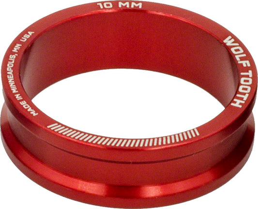 Wolf Tooth Components Headset Spacer 5 Pack, 10mm, Red