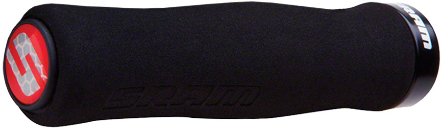 SRAM Locking Foam Contour Grips Black with Single Black Clamp and End Plugs