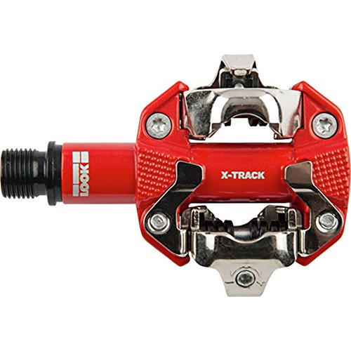 Look, X-Track, MTB Clipless Pedals, Aluminum body, Cr-Mo axle, 9/16'', Red