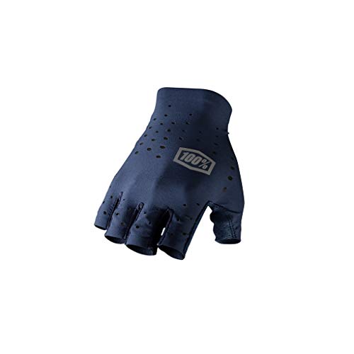 100% Road Gloves Sling Short Finger Glove Navy - LG