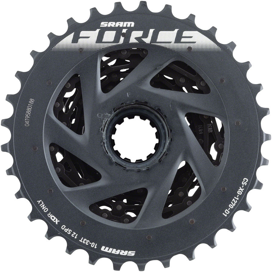SRAM Force AXS XG-1270 Cassette - 12 Speed, 10-33t, Black, For XDR Driver Body, D1