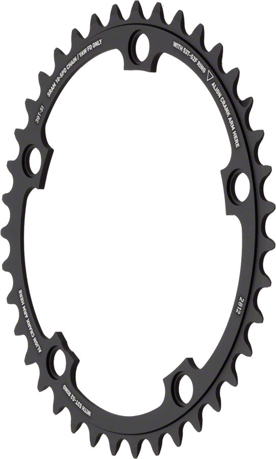 SRAM Red Yaw 39T 10-Speed Hidden Bolt Chainring, Use with 53T