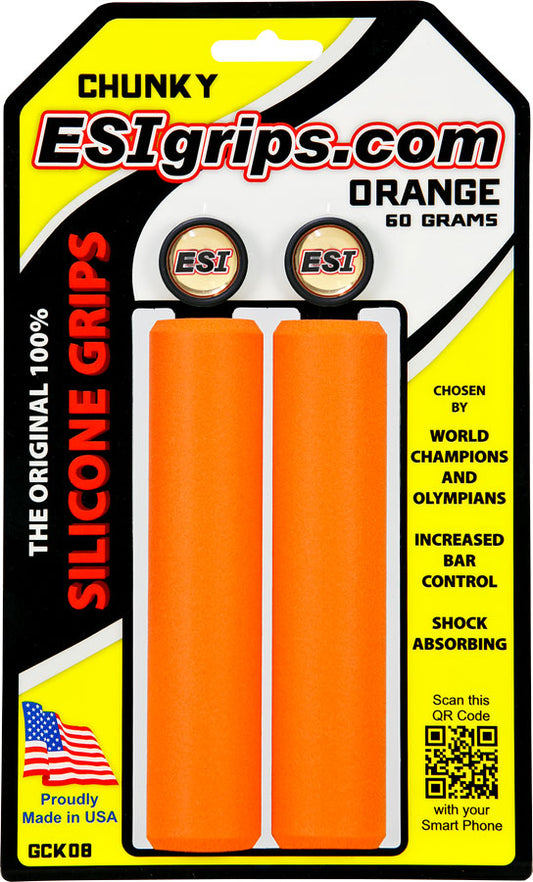 ESI 32mm Chunky Silicone Grips: Orange