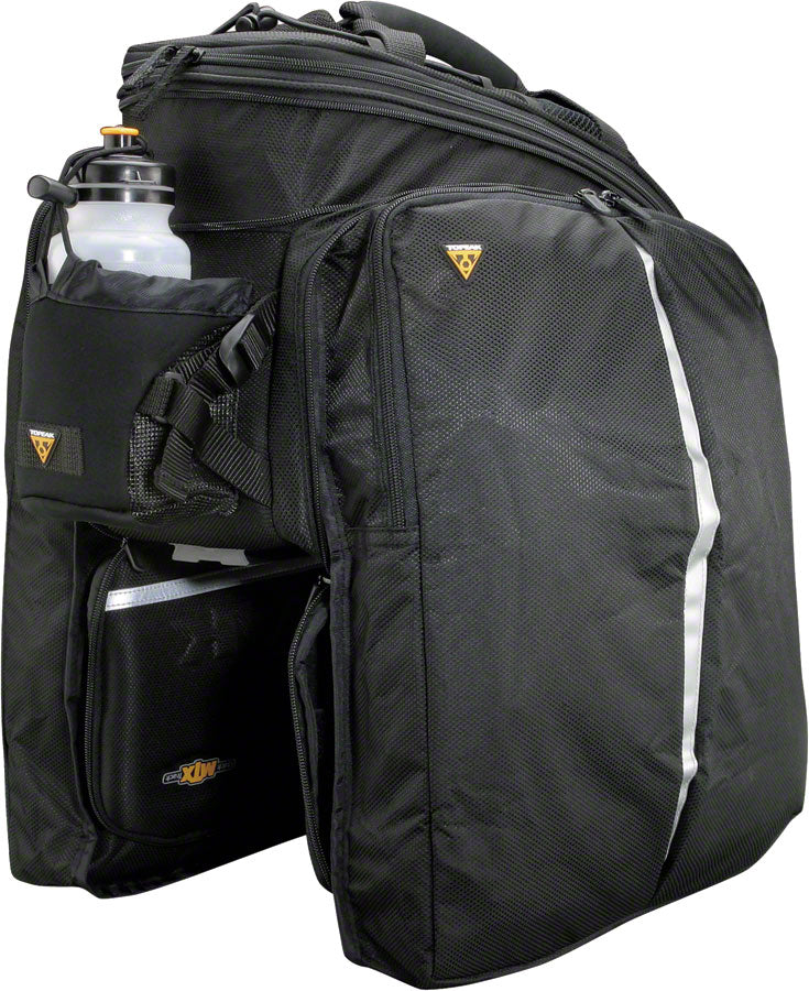 Topeak MTX TrunkBag DXP Rack Bag with Expandable Panniers: 22.6 Liter, Black