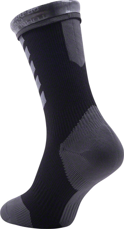 Seal Skinz Mid Mid Hydrostop Waterproof Sock: Black, LG