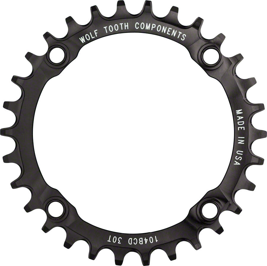 Wolf Tooth Components 30t 104bcd Drop-Stop Chainring, Black